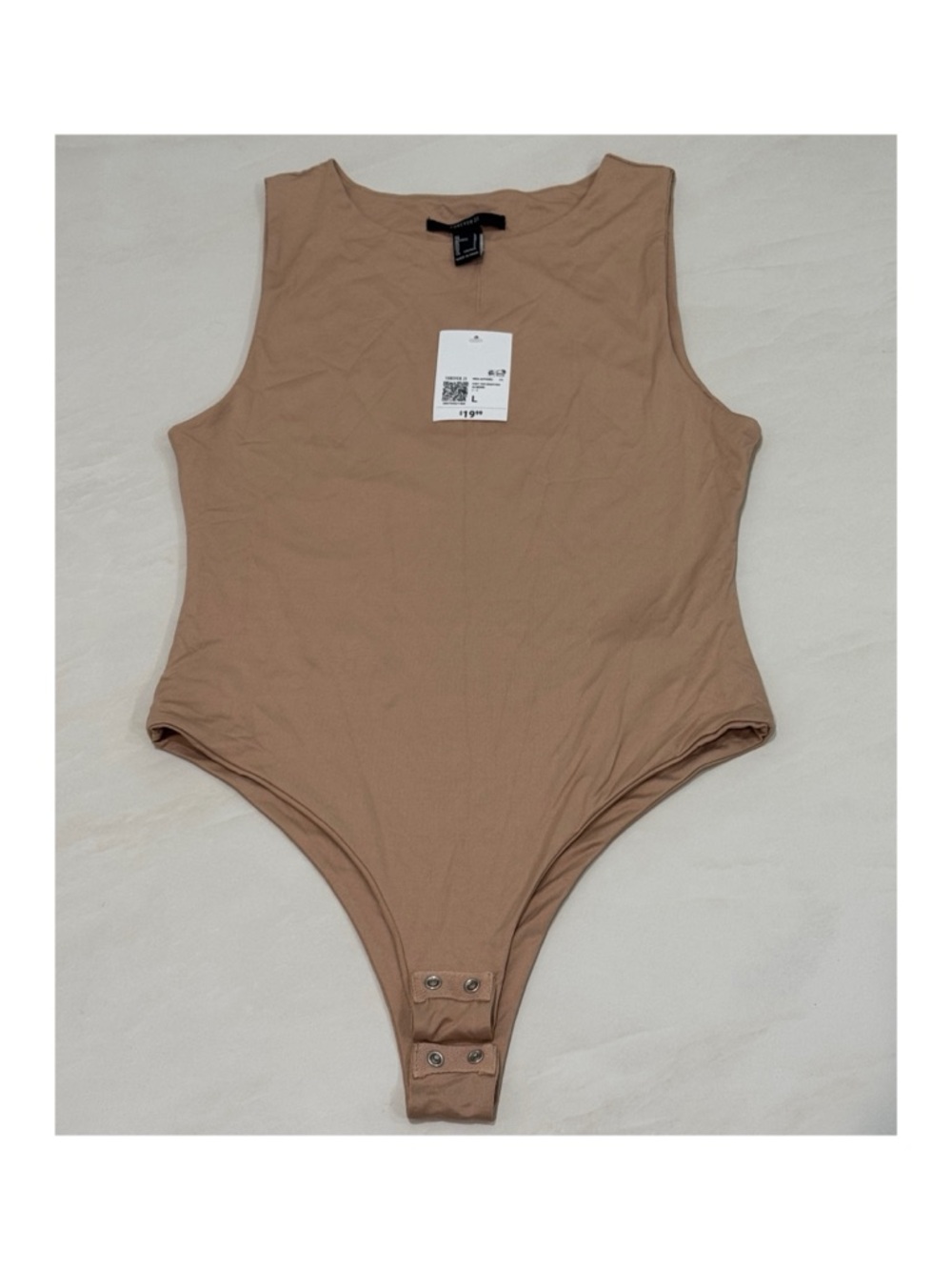 Forever 21 Tan Sleeveless Bodysuit